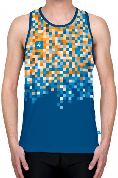 singlet biegowy z nadrukiem - przód